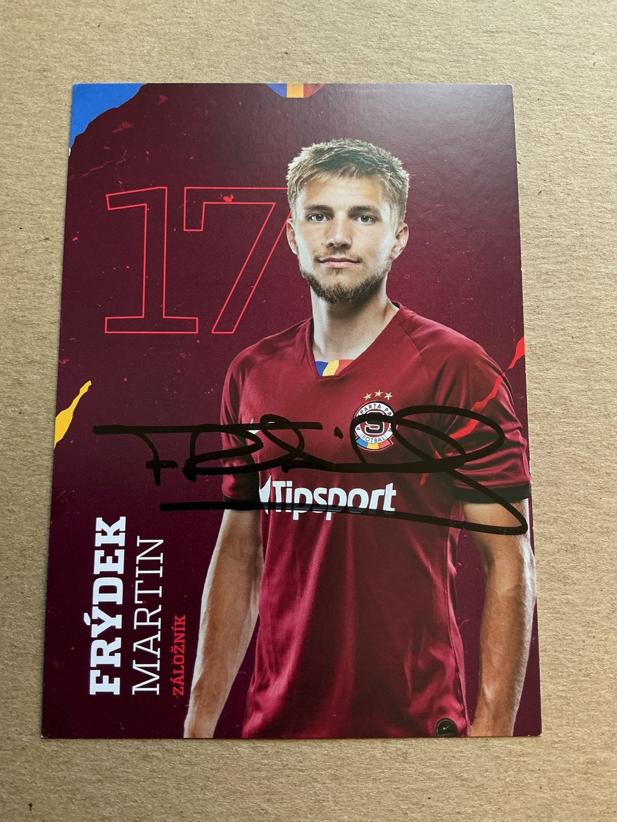 Martin Frýdek, Czech Republic 🇨🇿 AC Sparta Prague 2019/20 hand signed - Autographs-World