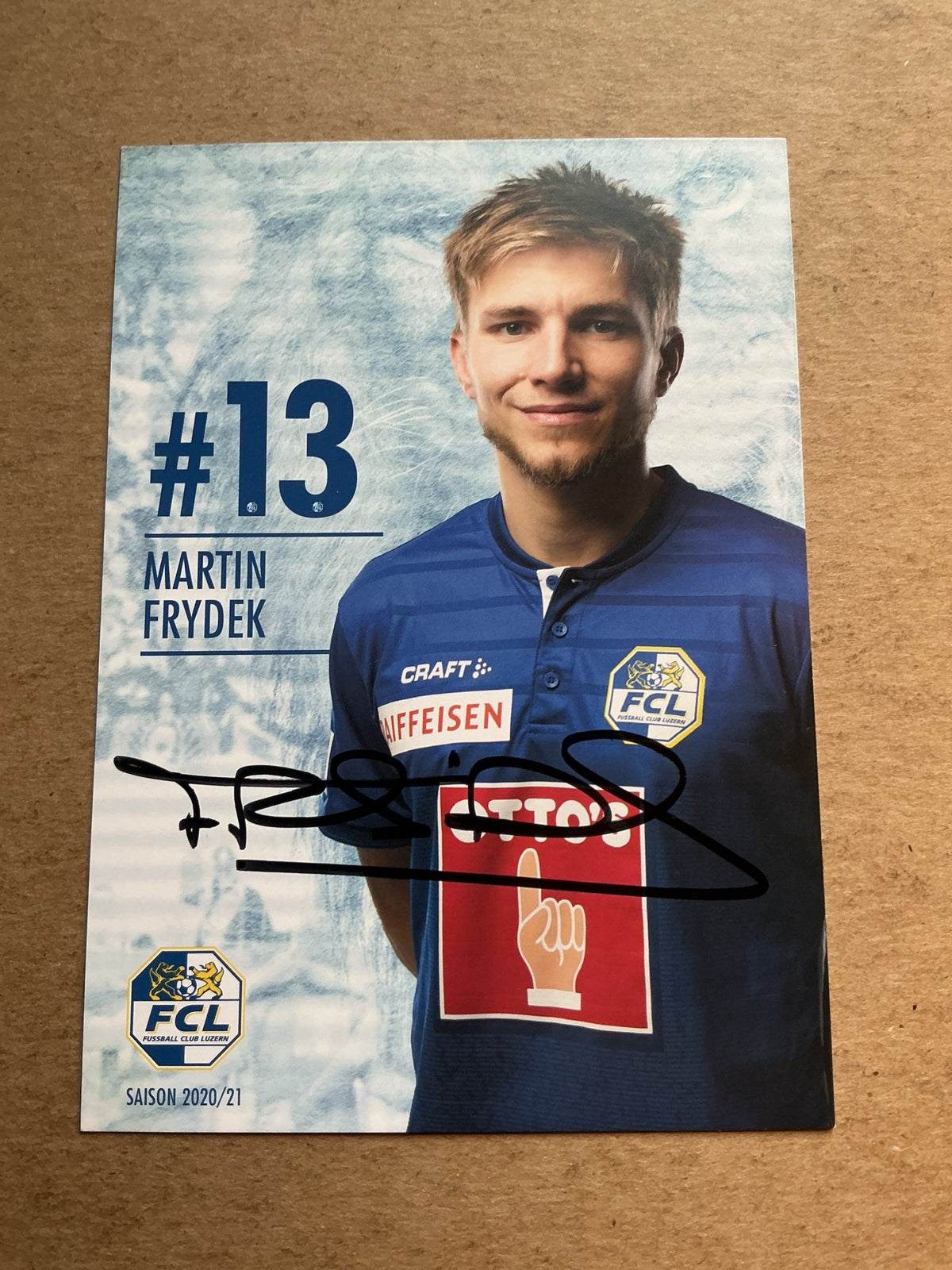 Martin Frydek, Czech Republic 🇨🇿 FC Luzern 2020/21 hand signed - Autographs-World