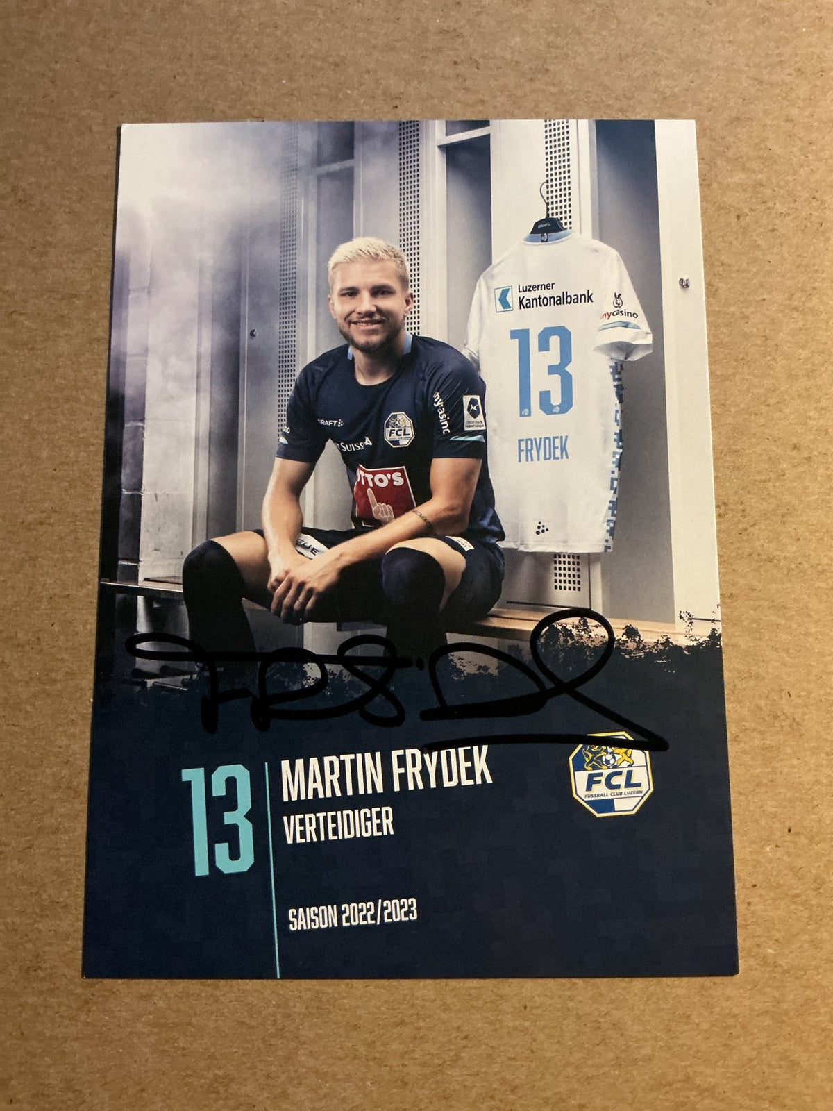 Martin Frýdek, Czech Republic 🇨🇿 FC Luzern 2022/23 hand signed - Autographs-World
