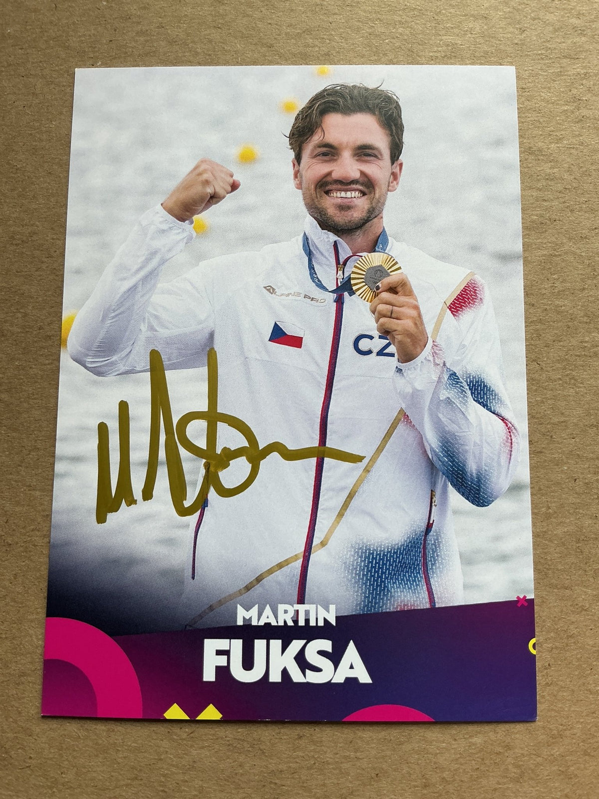 Martin Fuksa, Czech Republic 🇨🇿 Canoeing Summer Olympics 2024 hand signed - Autographs-World
