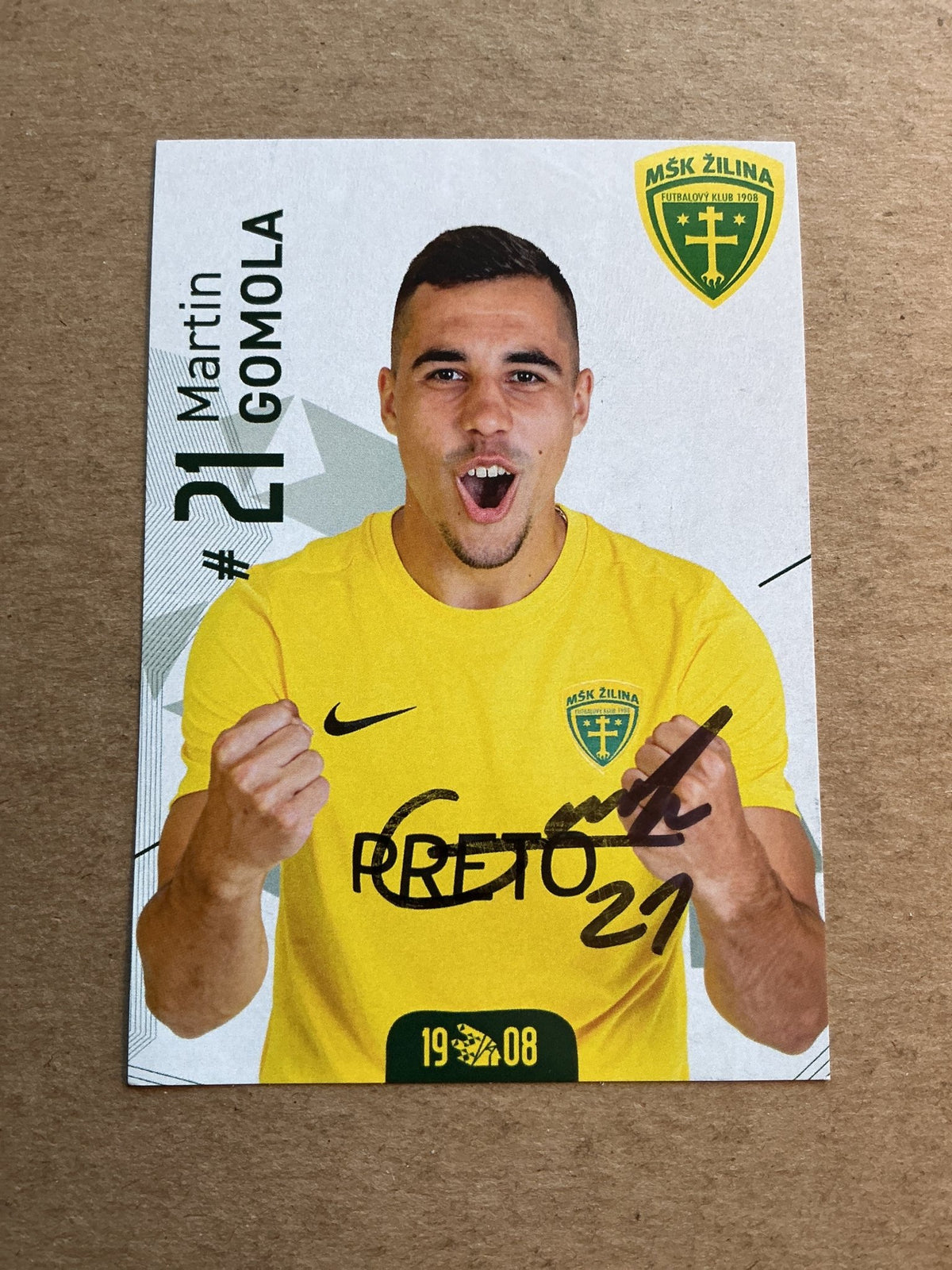 Martin Gomola, Slovakia 🇸🇰 MŠK Žilina 2023/24 hand signed - Autographs-World