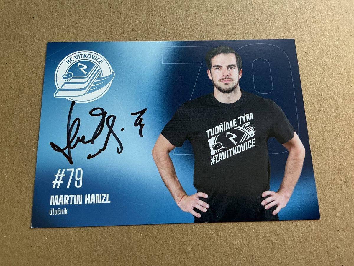 Martin Hanzl, Czech Republic 🇨🇿 HC Vítkovice 2025/26 hand signed - Autographs-World