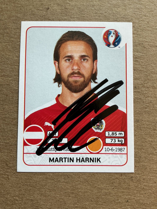 Martin Harnik, Austria 🇦🇹 UEFA Euro 2016 Panini hand signed - Autographs-World