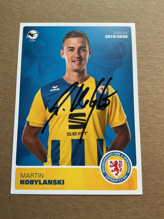 Martin Kobylanski, Germany 🇩🇪 Eintracht Braunschweig 2019/20 hand signed - Autographs-World