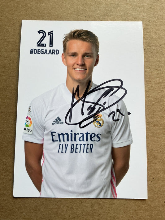 Martin Ødegaard, Norway 🇳🇴 Real Madrid 2020/21 hand signed - Autographs-World