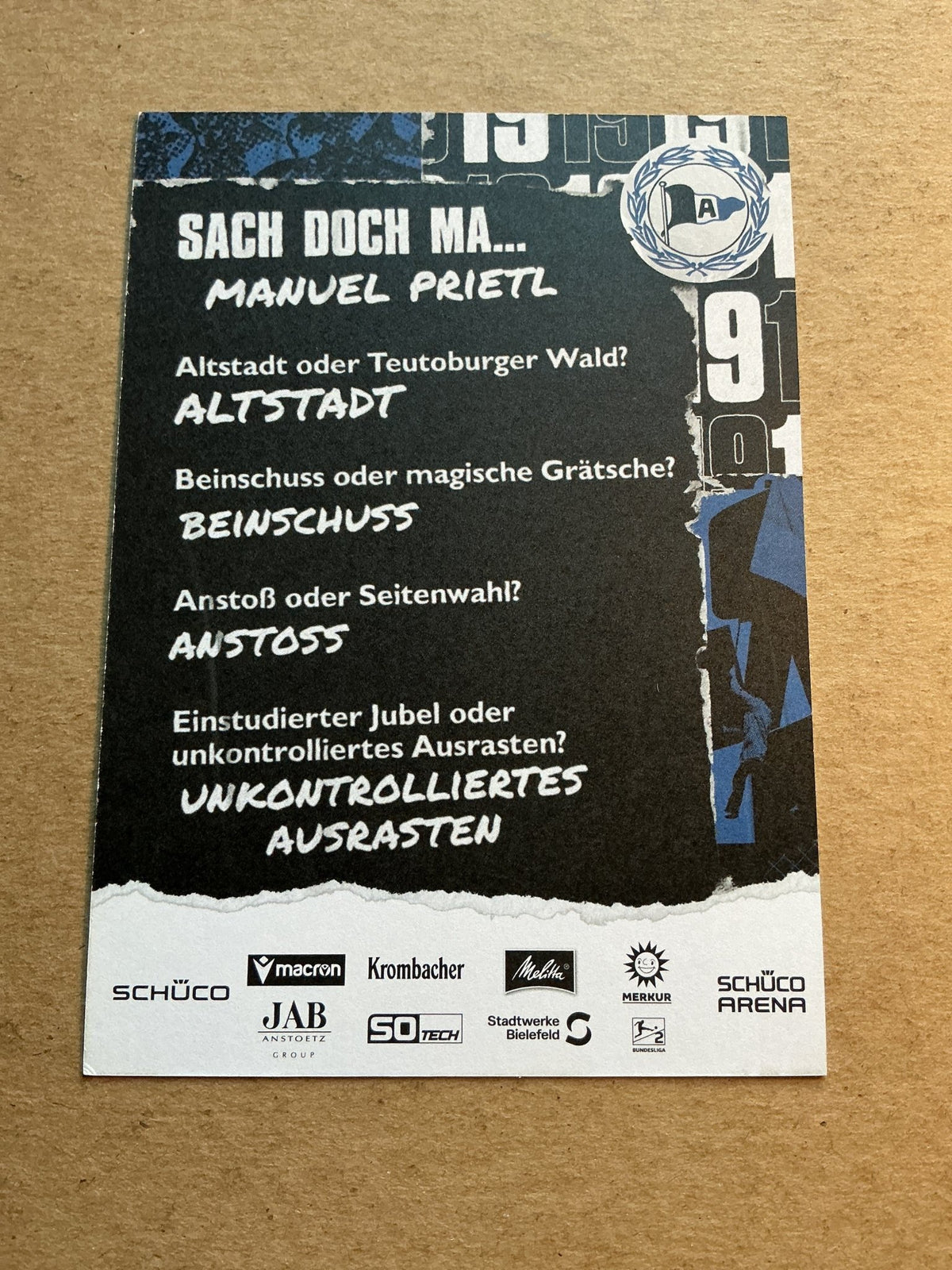 Martin Prietl, Austria 🇦🇹 Arminia Bielefeld 2022/23 hand signed - Autographs-World
