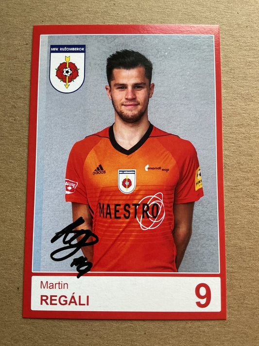 Martin Regáli, Slovakia 🇸🇰 MFK Ružomberok 2019/20 hand signed - Autographs-World