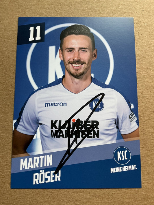 Martin Röser, Germany 🇩🇪 Karlsruher SC 2019/20 hand signed - Autographs-World