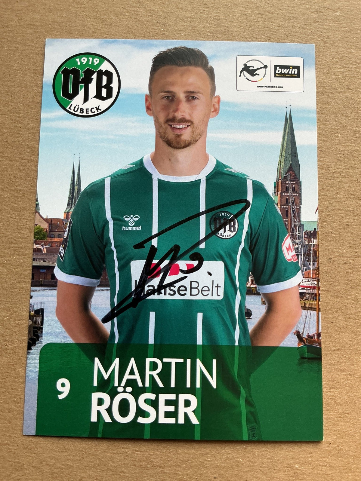 Martin Röser, Germany 🇩🇪 VfB Lübeck 2020/21 hand signed - Autographs-World
