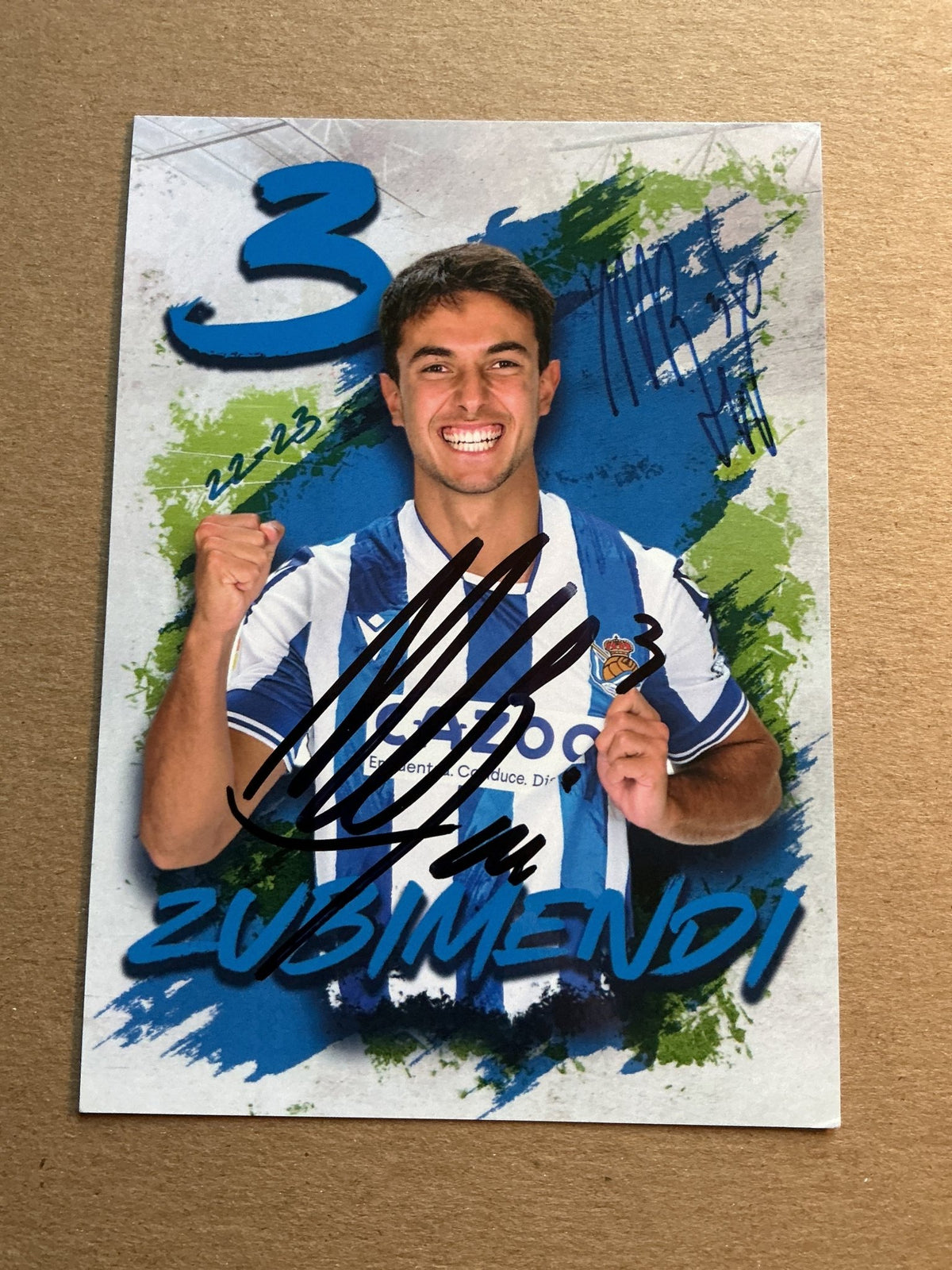 Martín Zubimendi, Spain 🇪🇸 Real Sociedad 2022/23 hand signed - Autographs-World