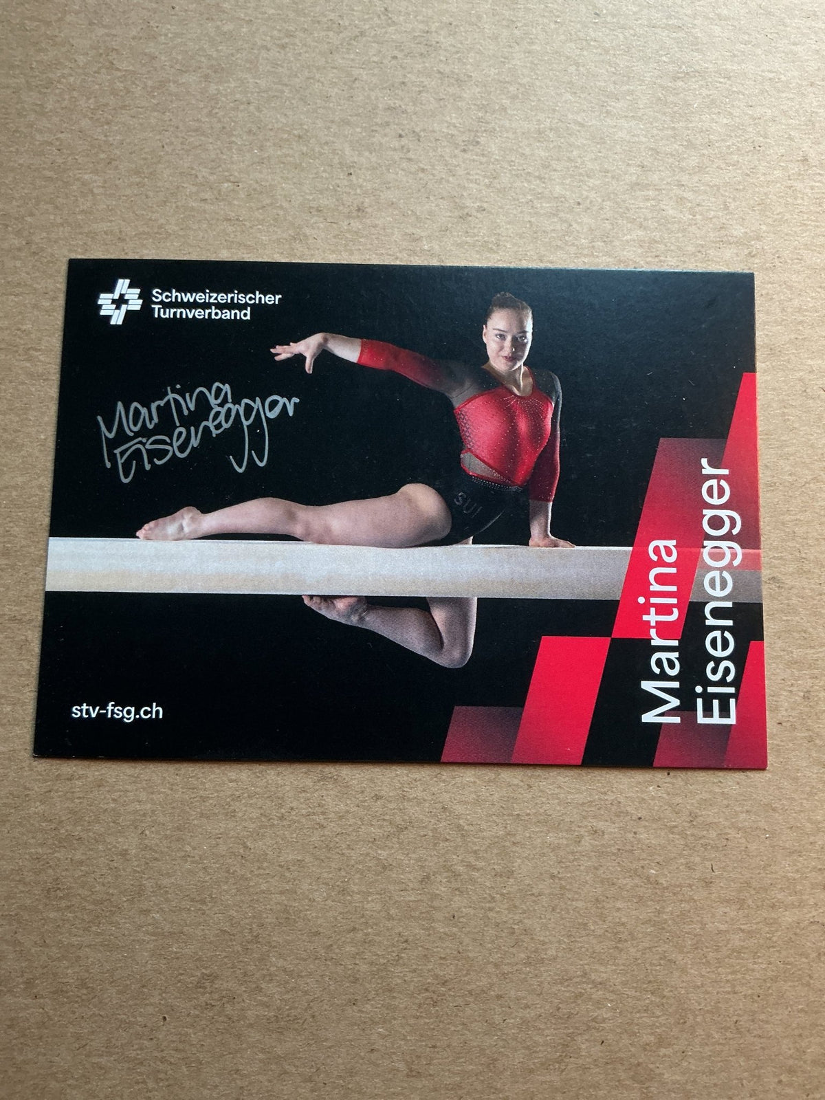 Martina Eisenegger, Switzerland 🇨🇭 Gymnastics Sports 2025 hand signed - Autographs-World