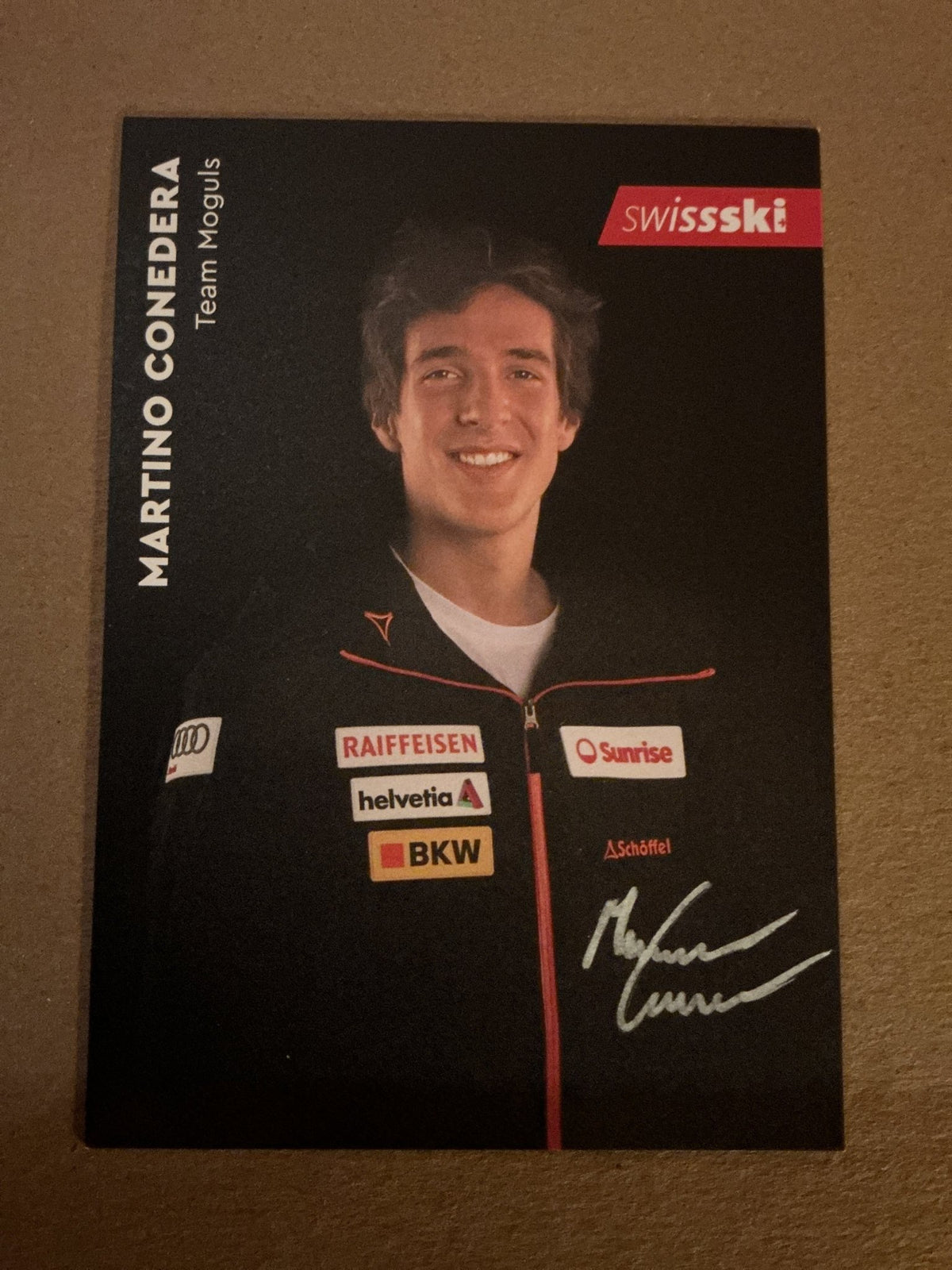 Martino Conedera, Switzerland 🇨🇭 Skiboard 2023/24 hand signed - Autographs-World