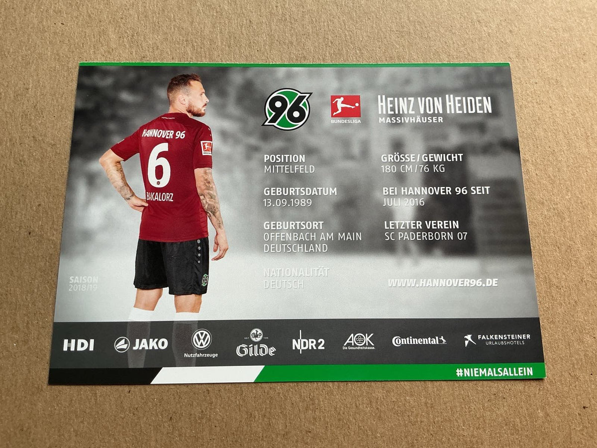 Marvin Bakalorz, Germany 🇩🇪 Hannover 96 2018/19 hand signed - Autographs-World