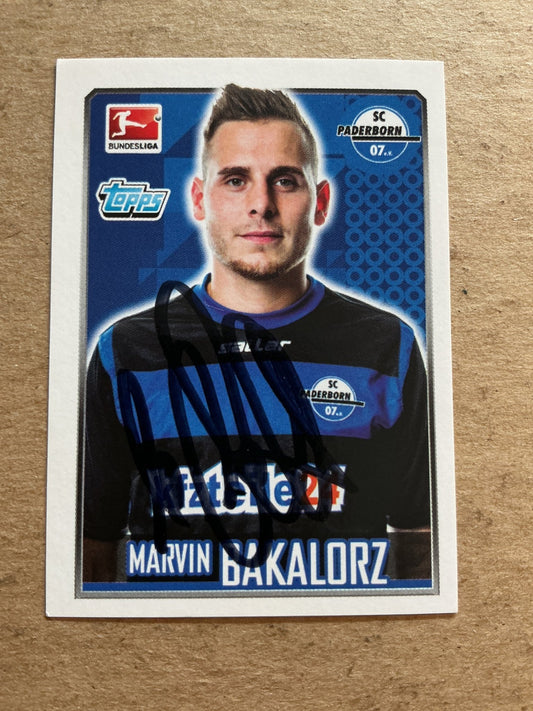 Marvin Bakalorz, Germany 🇩🇪 SC Paderborn 2014/15 Topps hand signed - Autographs-World
