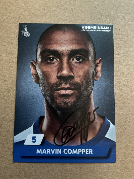 Marvin Compper, Germany 🇩🇪 MSV Duisburg 2019/20 hand signed - Autographs-World