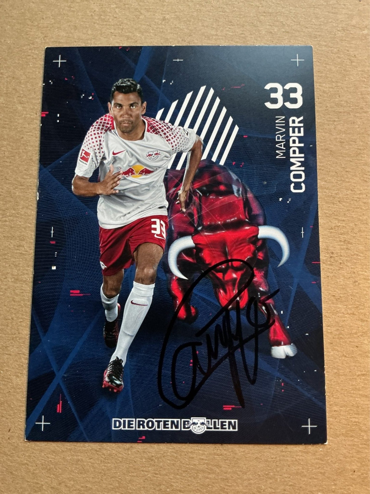 Marvin Compper, Germany 🇩🇪 RB Leipzig 2017/18 hand signed - Autographs-World