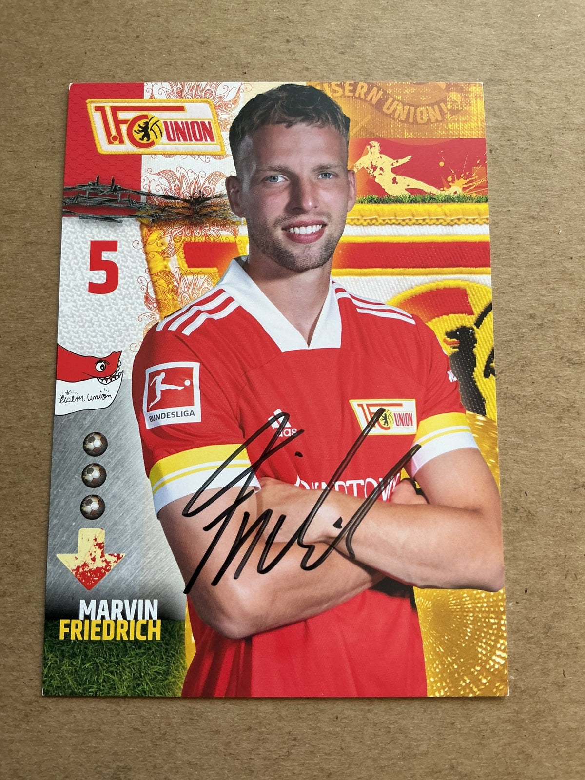 Marvin Friedrich, Germany 🇩🇪 1.FC Union Berlin 2020/21 hand signed - Autographs-World
