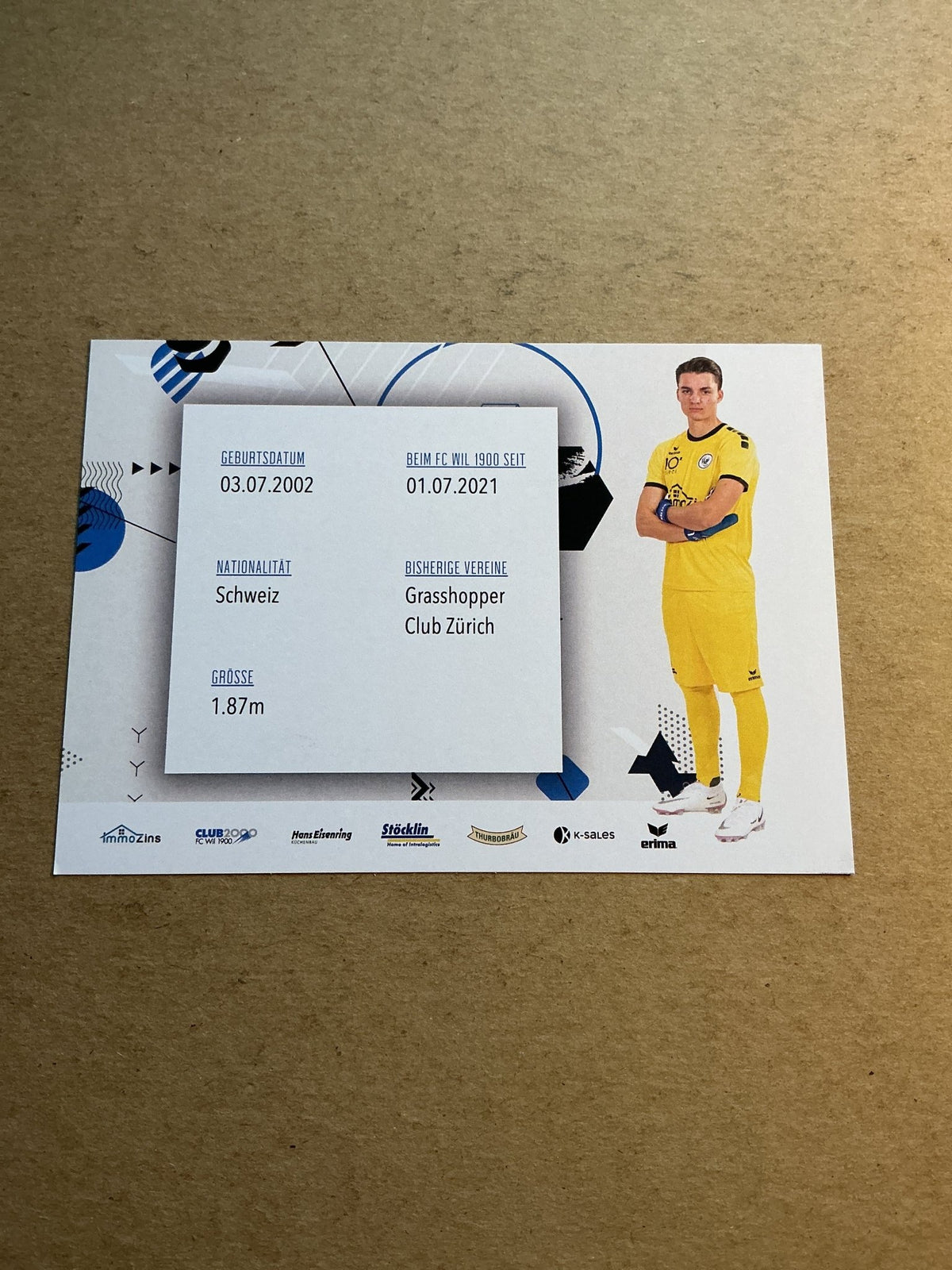 Marvin Keller, Switzerland 🇨🇭 FC Wil 2021/22 hand signed - Autographs-World