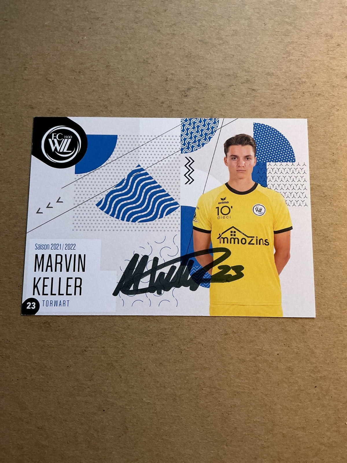 Marvin Keller, Switzerland 🇨🇭 FC Wil 2021/22 hand signed - Autographs-World