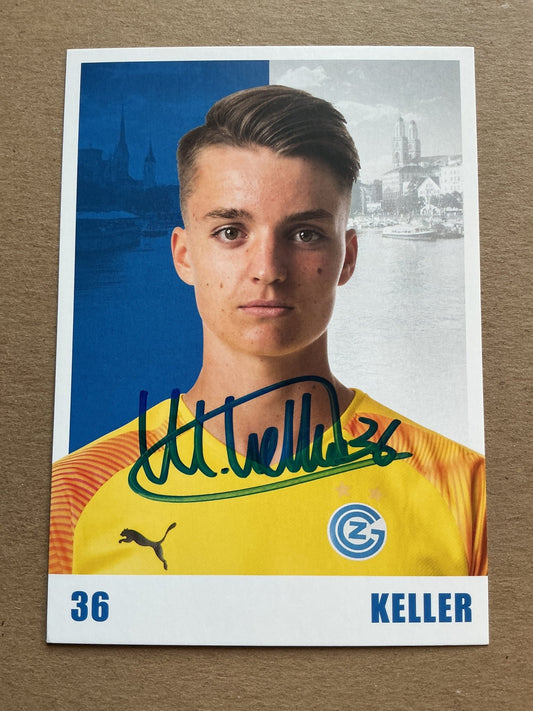 Marvin Keller, Switzerland 🇨🇭Grasshopper Zürich 2019/20 hand signed - Autographs-World