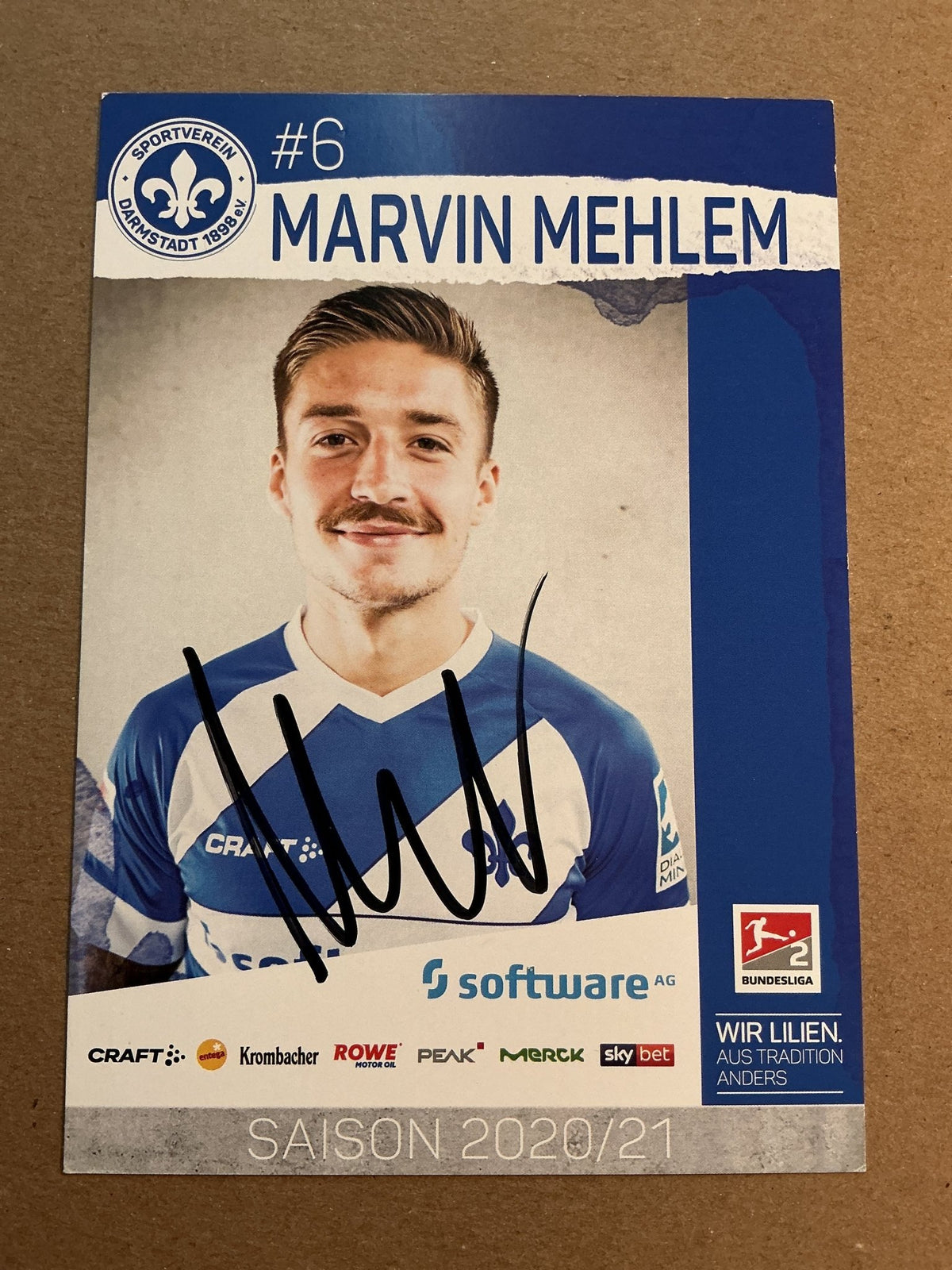 Marvin Mehlem, Germany 🇩🇪 SV Darmstadt 98 2020/21 hand signed - Autographs-World