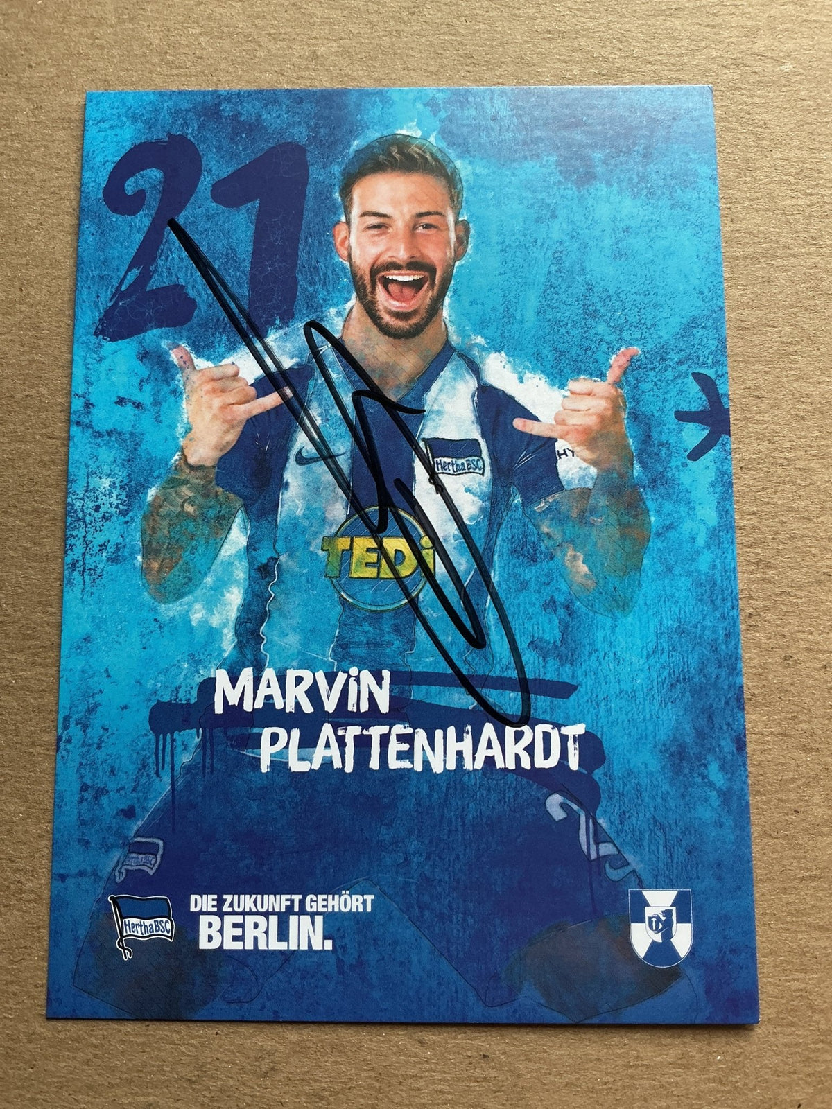 Marvin Plattenhardt, Germany 🇩🇪 Hertha BSC Berlin 2019/20 hand signed - Autographs-World