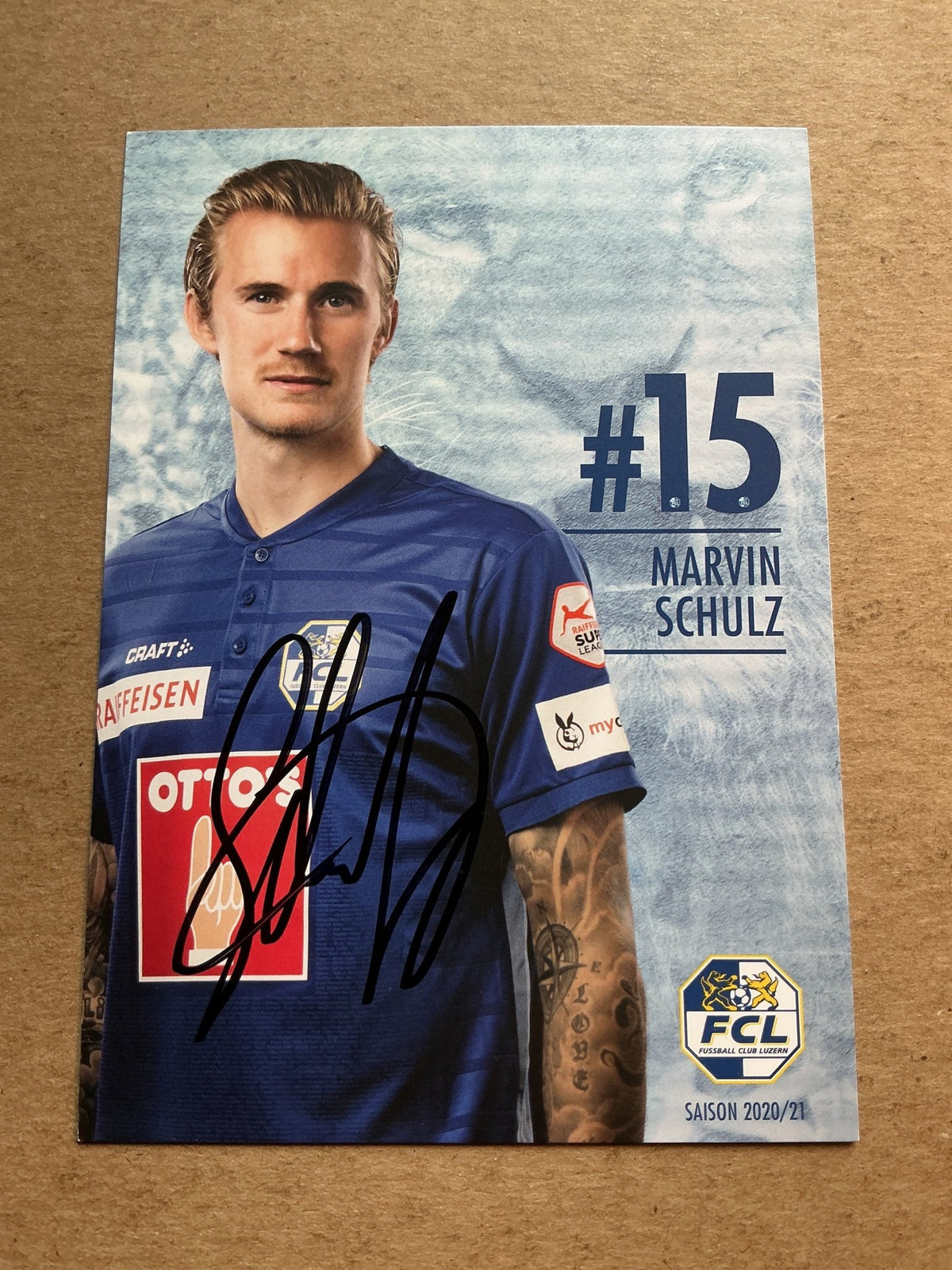 Marvin Schulz, Germany 🇩🇪 FC Luzern 2020/21 hand signed - Autographs-World