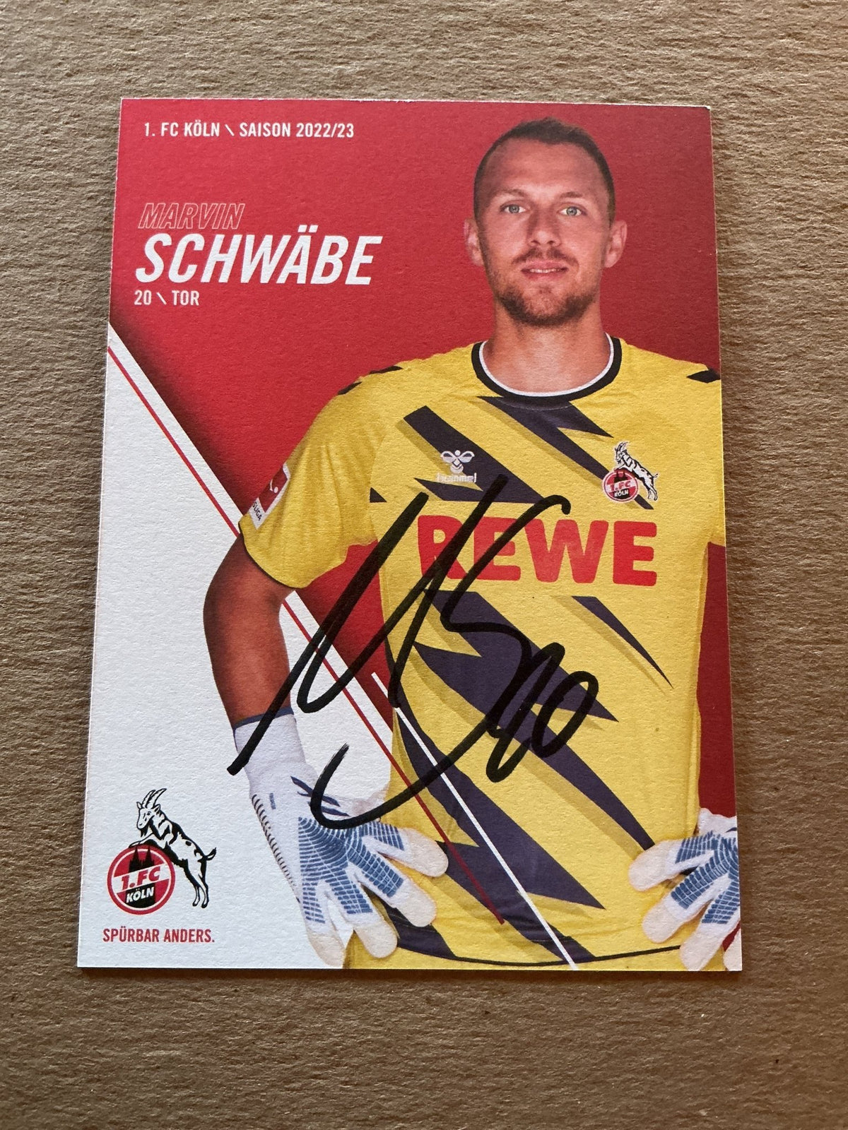 Marvin Schwäbe, Germany 🇩🇪 1.FC Köln 2022/23 hand signed - Autographs-World