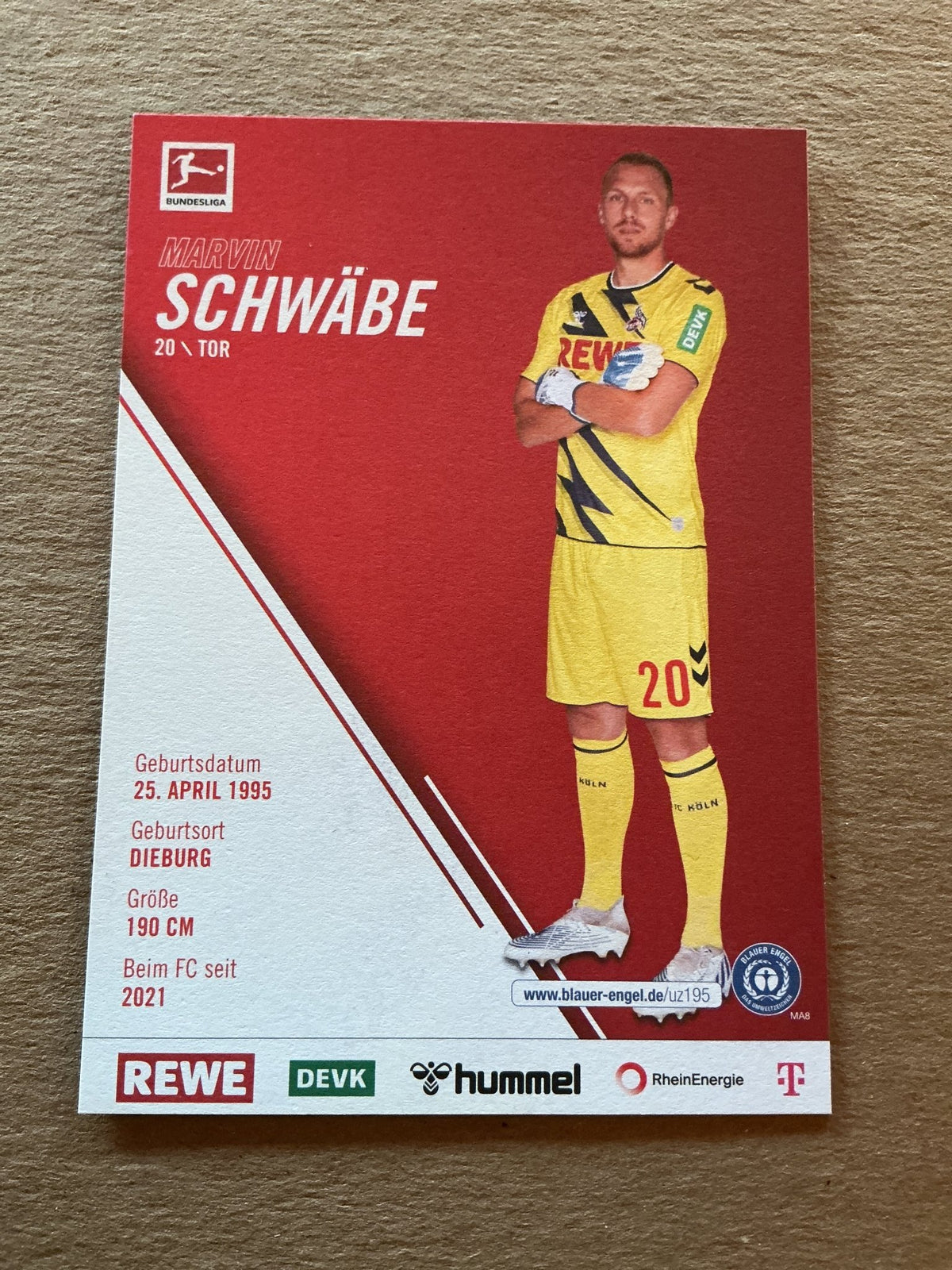 Marvin Schwäbe, Germany 🇩🇪 1.FC Köln 2022/23 hand signed - Autographs-World