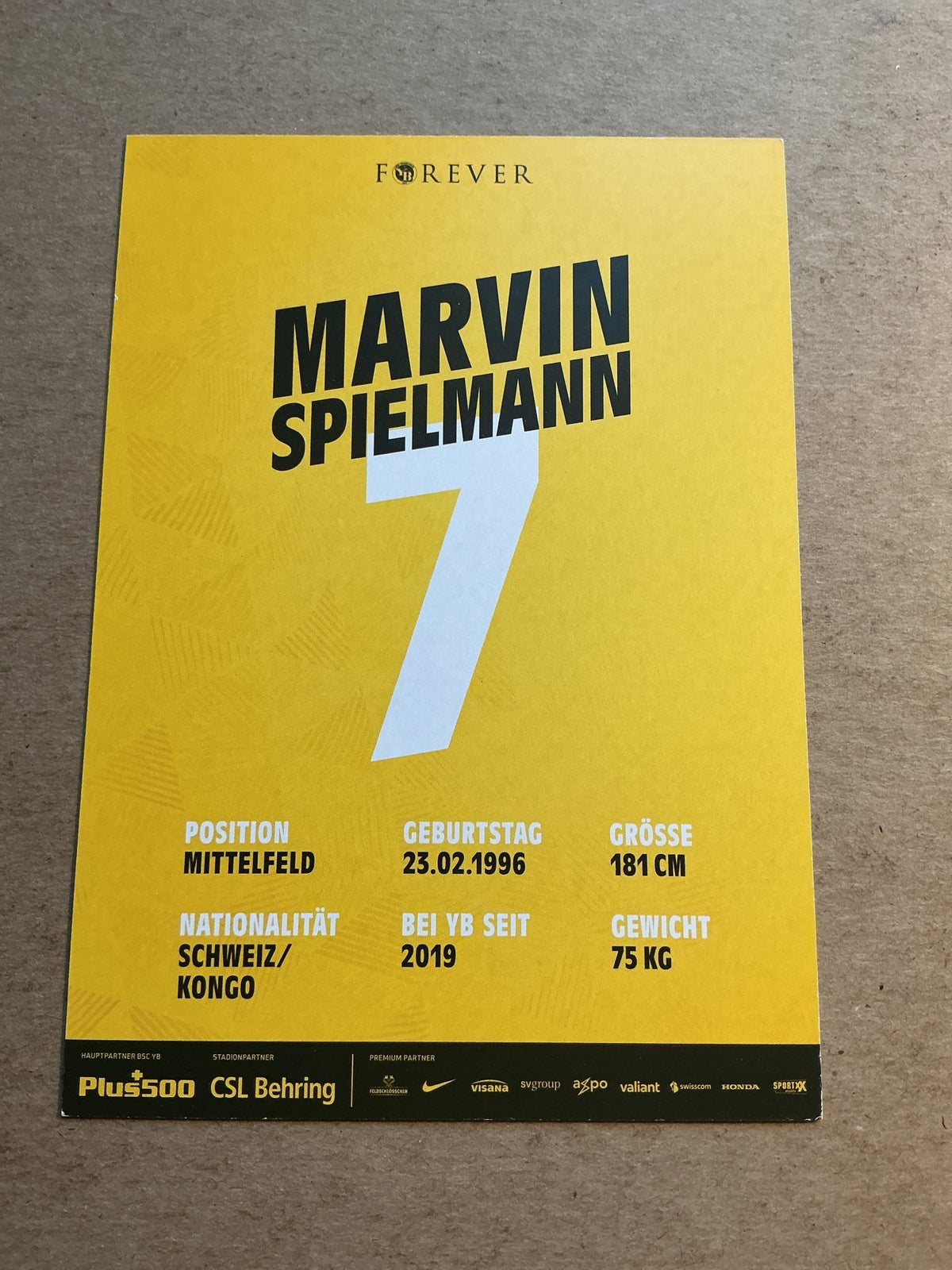 Marvin Spielmann, Switzerland 🇨🇭 BSC Young Boys 2020/21 hand signed - Autographs-World