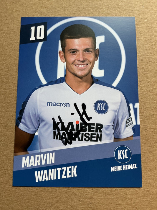 Marvin Wanitzek, Germany 🇩🇪 Karlsruher SC 2019/20 hand signed - Autographs-World