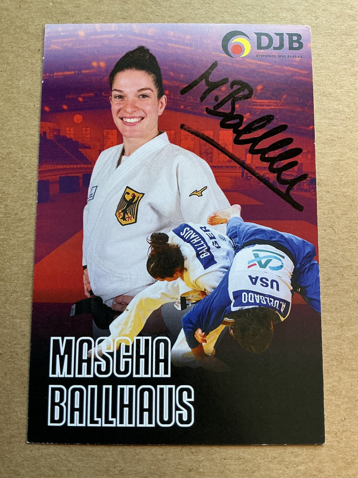 Masha Ballhaus, Germany 🇩🇪 Judo Olympics 2024 hand signed - Autographs-World
