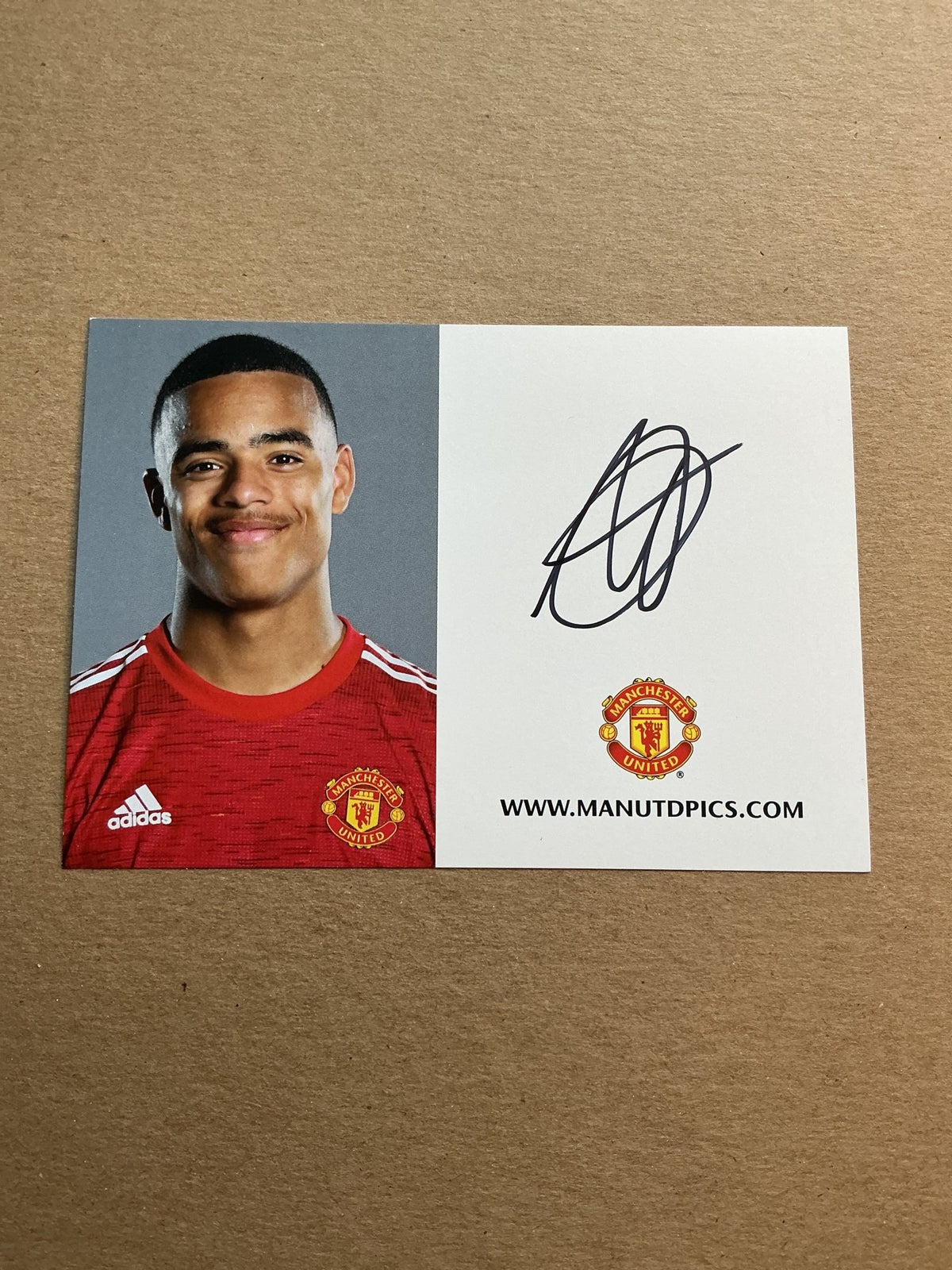 Mason Greenwood, England 🏴󠁧󠁢󠁥󠁮󠁧󠁿 Manchester United 2020/21 hand signed - Autographs-World