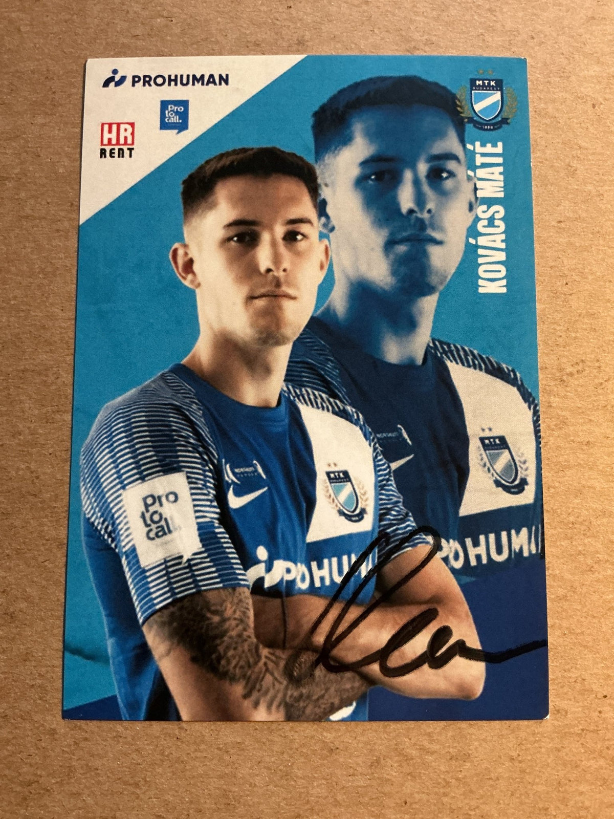 Máté Kovacs, Hungary 🇭🇺 MTK Budapest 2022/23 hand signed - Autographs-World