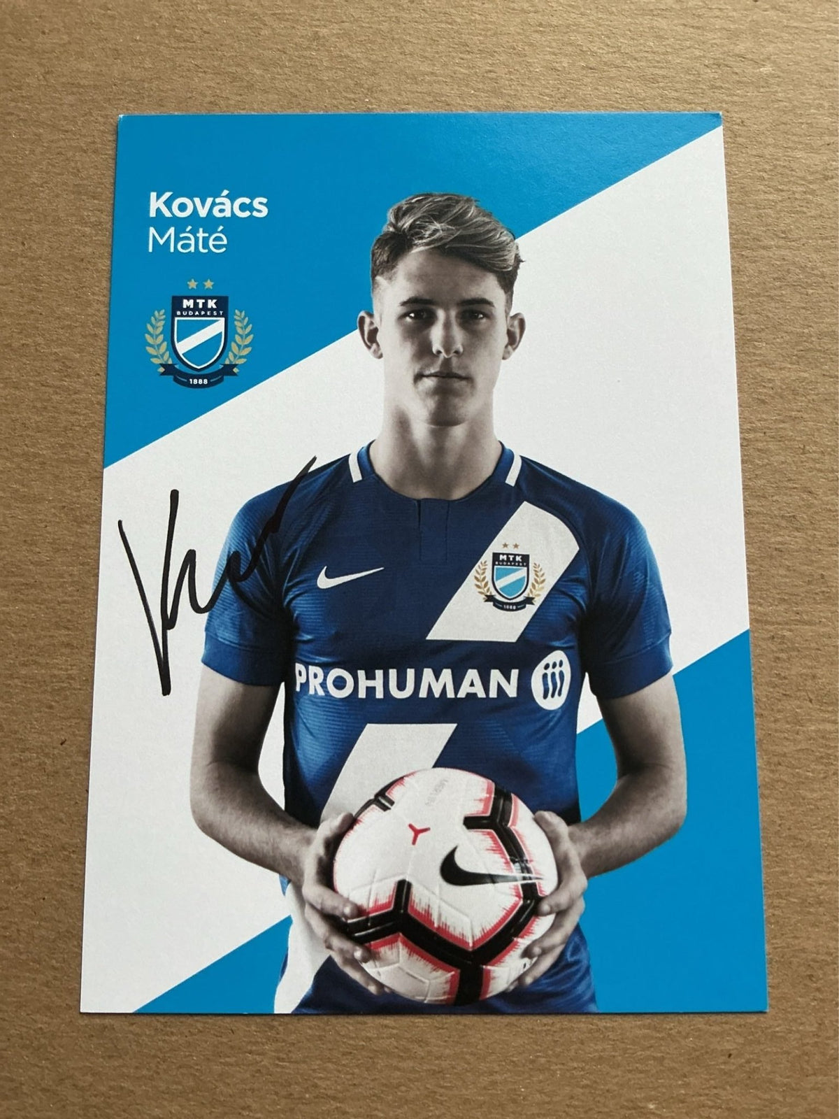 Máté Kovács, Hungary 🇭🇺 MTK Budapest FC 2019/20 hand signed - Autographs-World