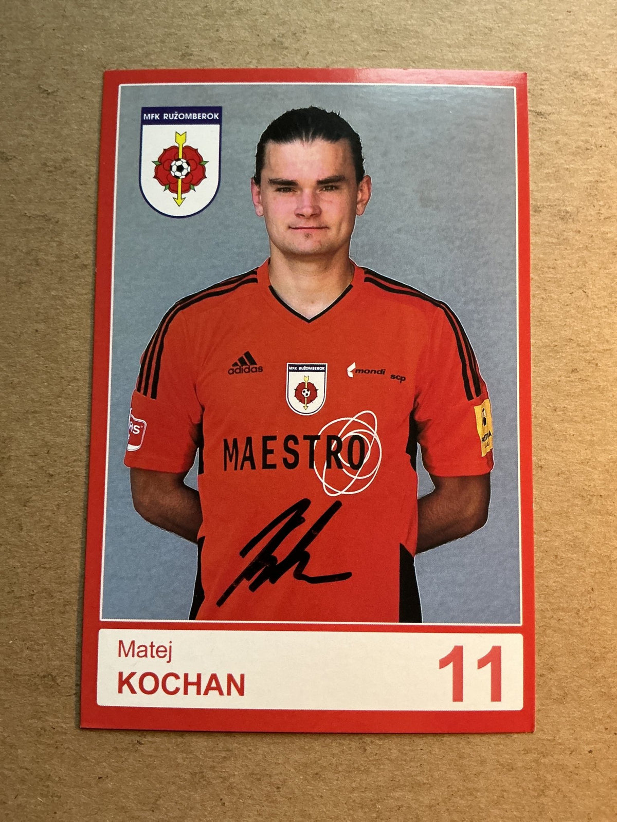 Matej Kochan, Slovakia 🇸🇰 MFK Ružomberok 2021/22 hand signed - Autographs-World