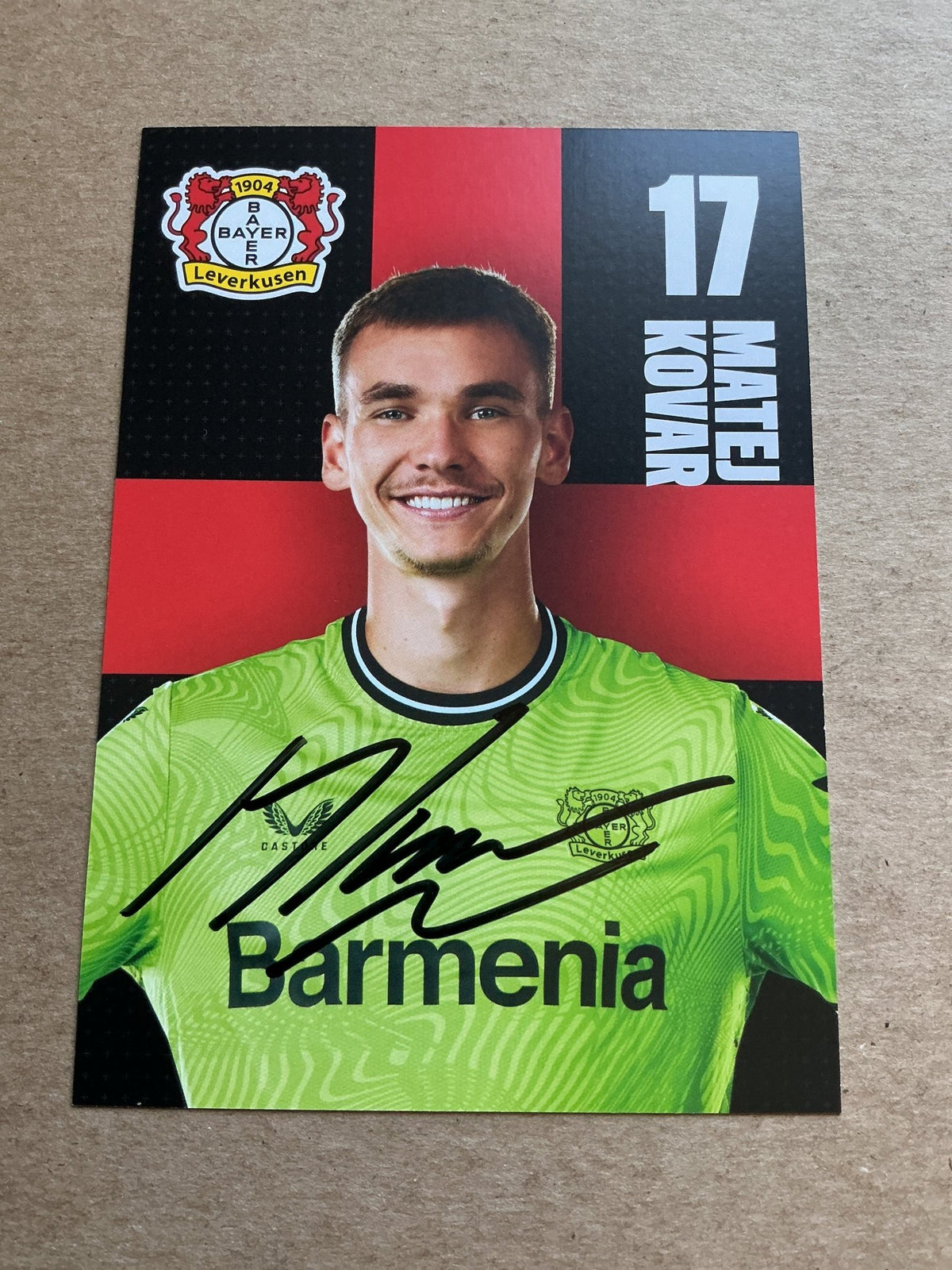 Matej Kovar, Czech Republic 🇨🇿 Bayer 04 Leverkusen 2023/24 hand signed - Autographs-World