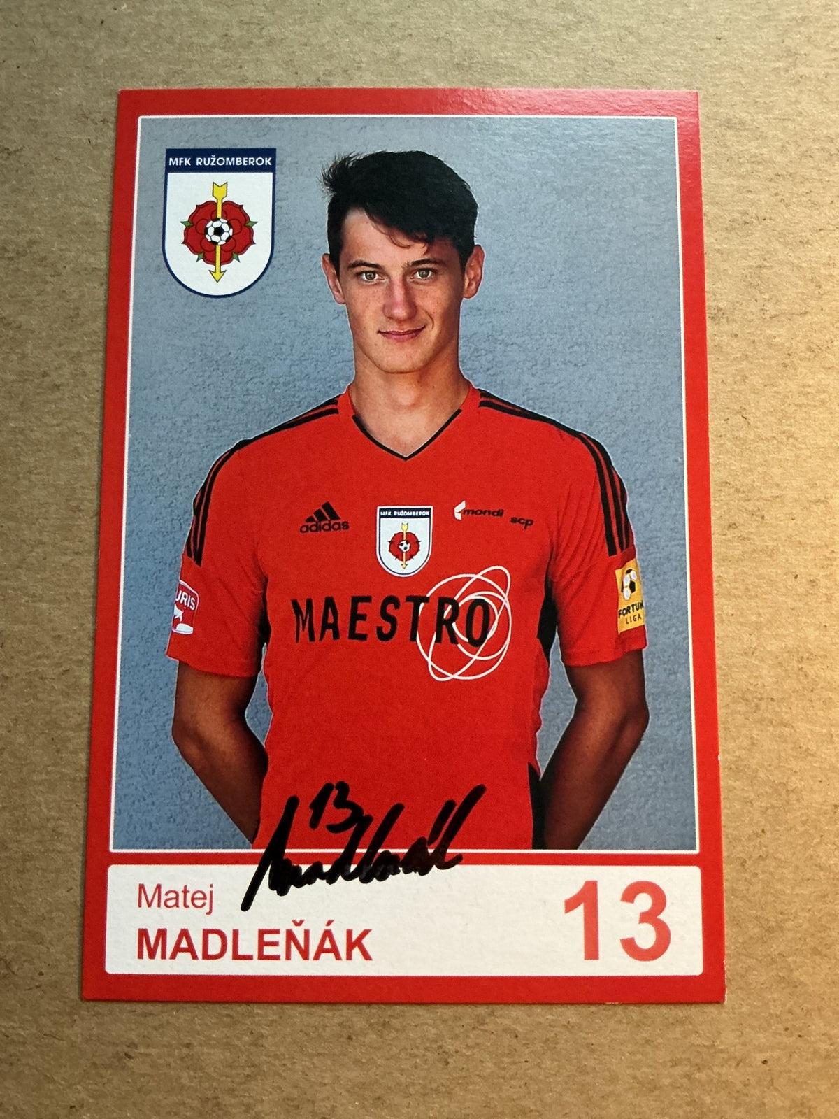Matej Mladeňák, Slovakia 🇸🇰 MFK Ružomberok 2021/22 hand signed - Autographs-World