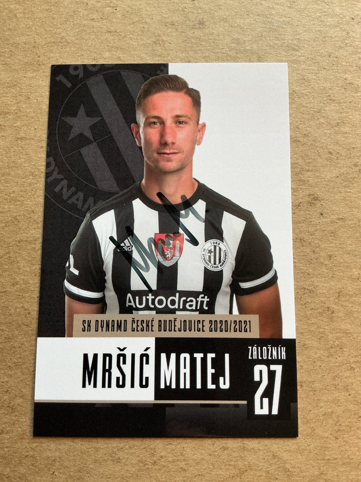 Matej Mršić, Croatia 🇭🇷 SK Dynamo České Budějovice 2020/21 hand signed - Autographs-World