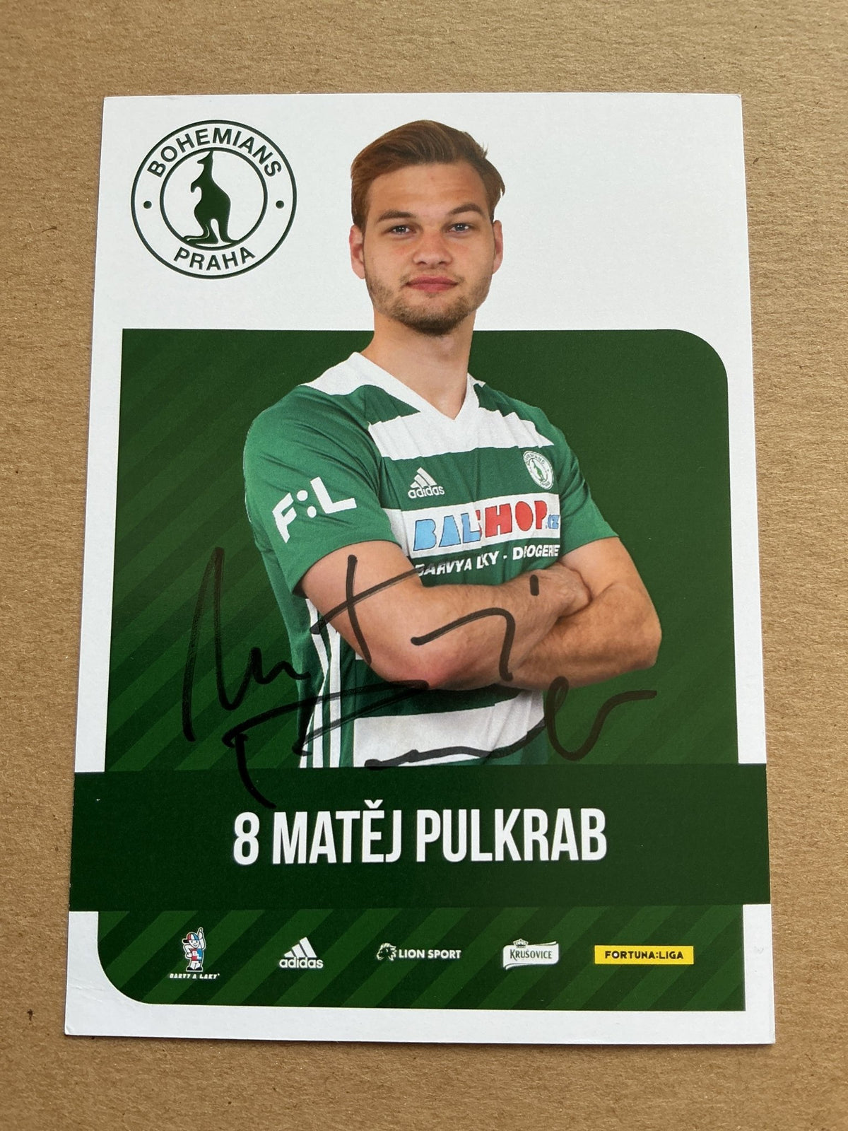 Matěj Pulkrab, Czech Republic 🇨🇿 Bohemians Praha 1905 2019/20 hand signed - Autographs-World