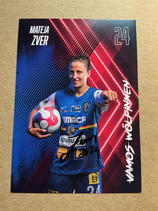 Mateja Zver, Slovenia 🇸🇮 SKN St.Pölten 2022/23 hand signed - Autographs-World