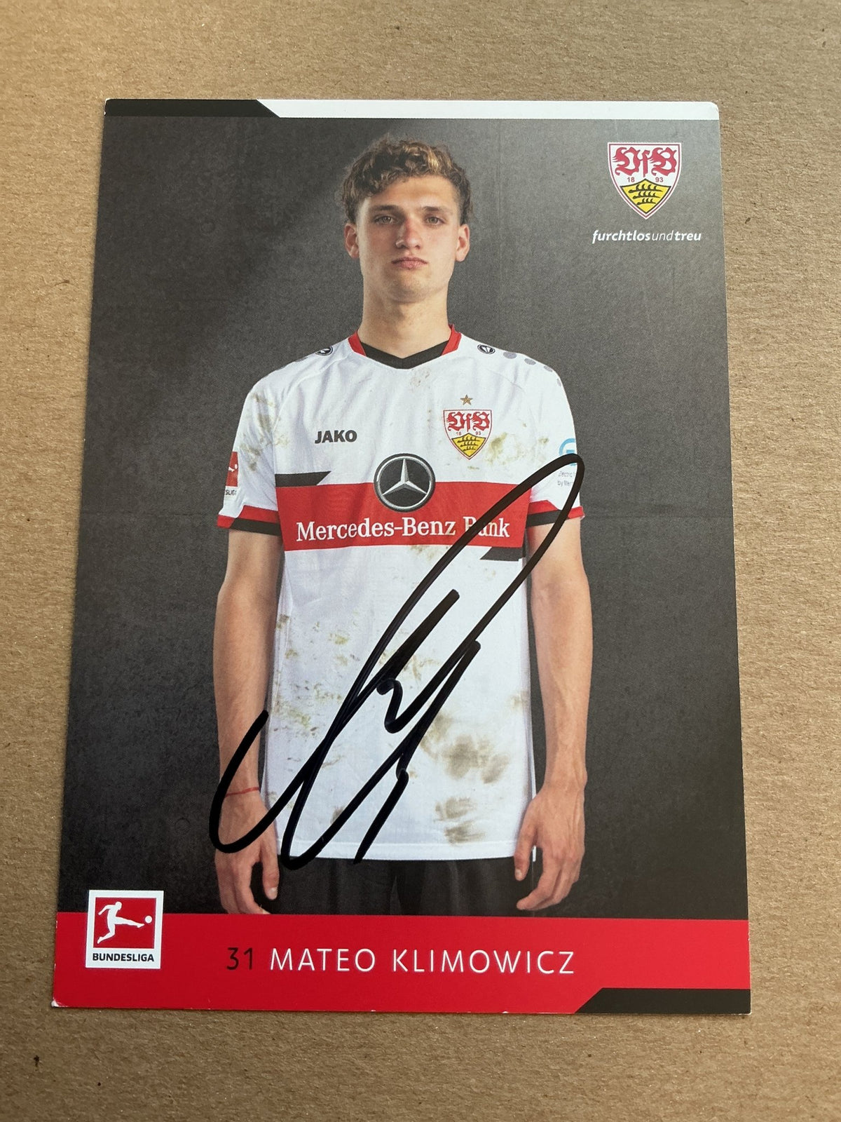 Mateo Klimowicz, Argentina 🇦🇷 VfB Stuttgart 2021/22 hand signed - Autographs-World