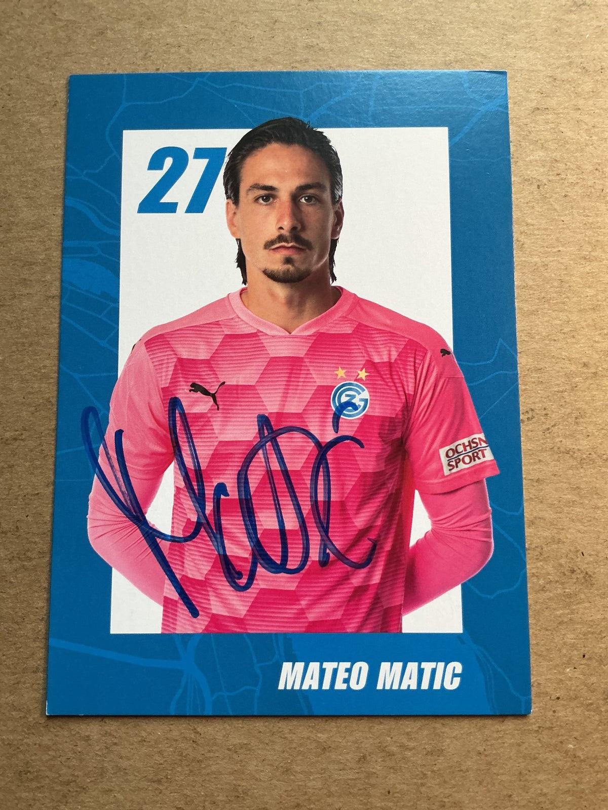Mateo Matic, Switzerland 🇨🇭 Grasshopper Club Zürich 2020/21 hand signed - Autographs-World