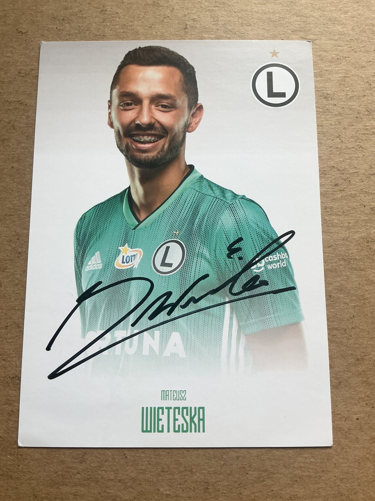 Mateusz Wieteska, Poland 🇵🇱 Legia Warsaw 2020/21 hand signed - Autographs-World