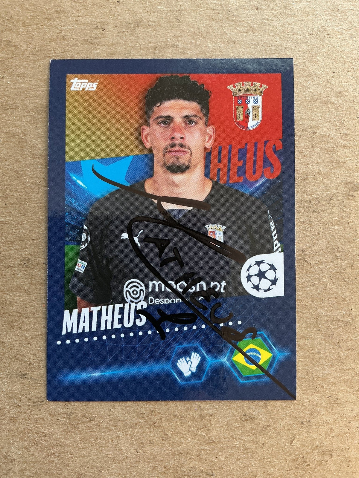 Matheus, Brazil 🇧🇷 SC Braga 2023/24 Topps hand signed - Autographs-World