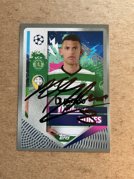 Matheus Nunes, Portugal 🇵🇹 Sporting CP 2022/23 Topps hand signed - Autographs-World