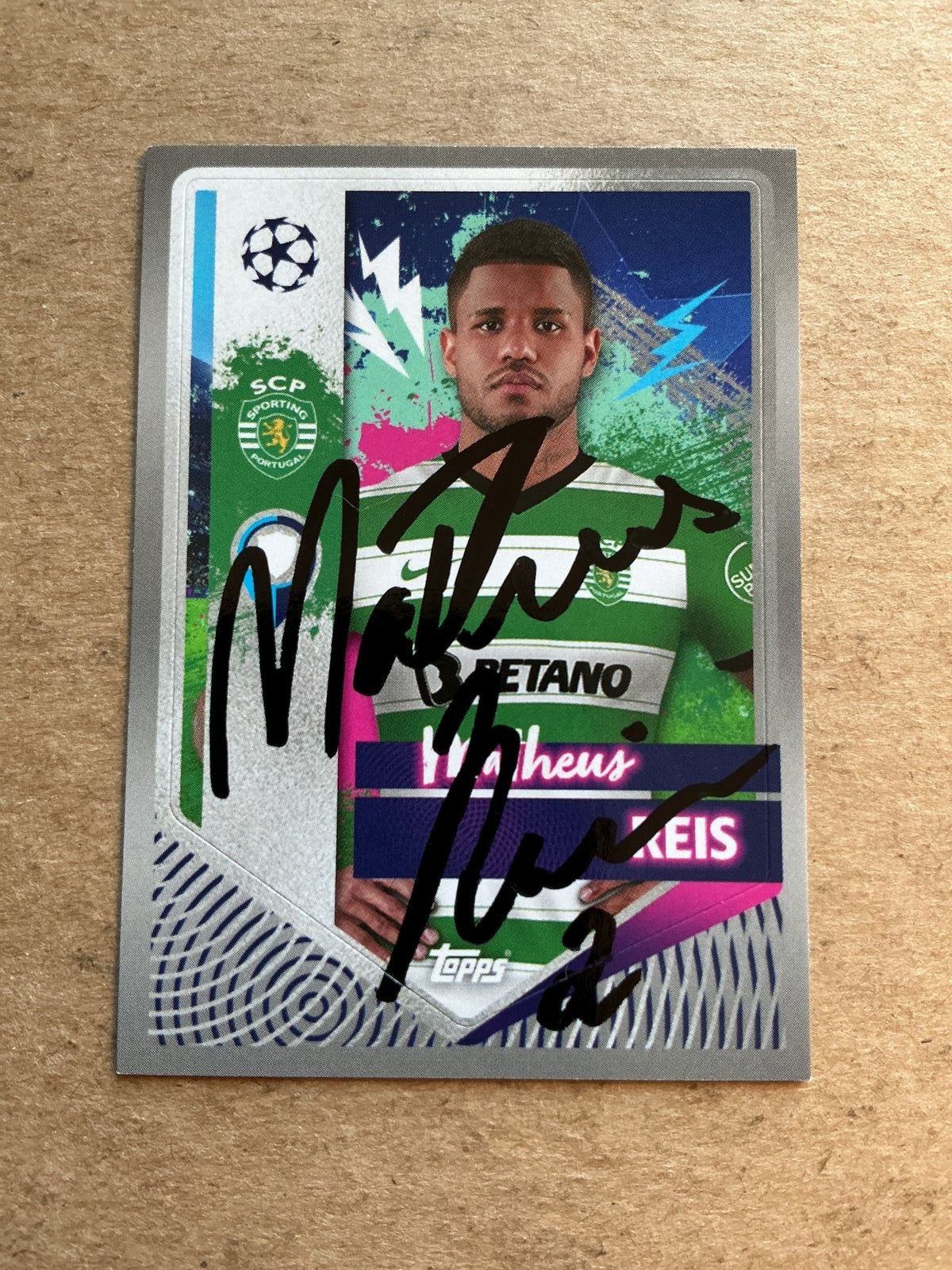 Matheus Reis, Brazil 🇧🇷 Sporting CP 2022/23 Topps hand signed - Autographs-World