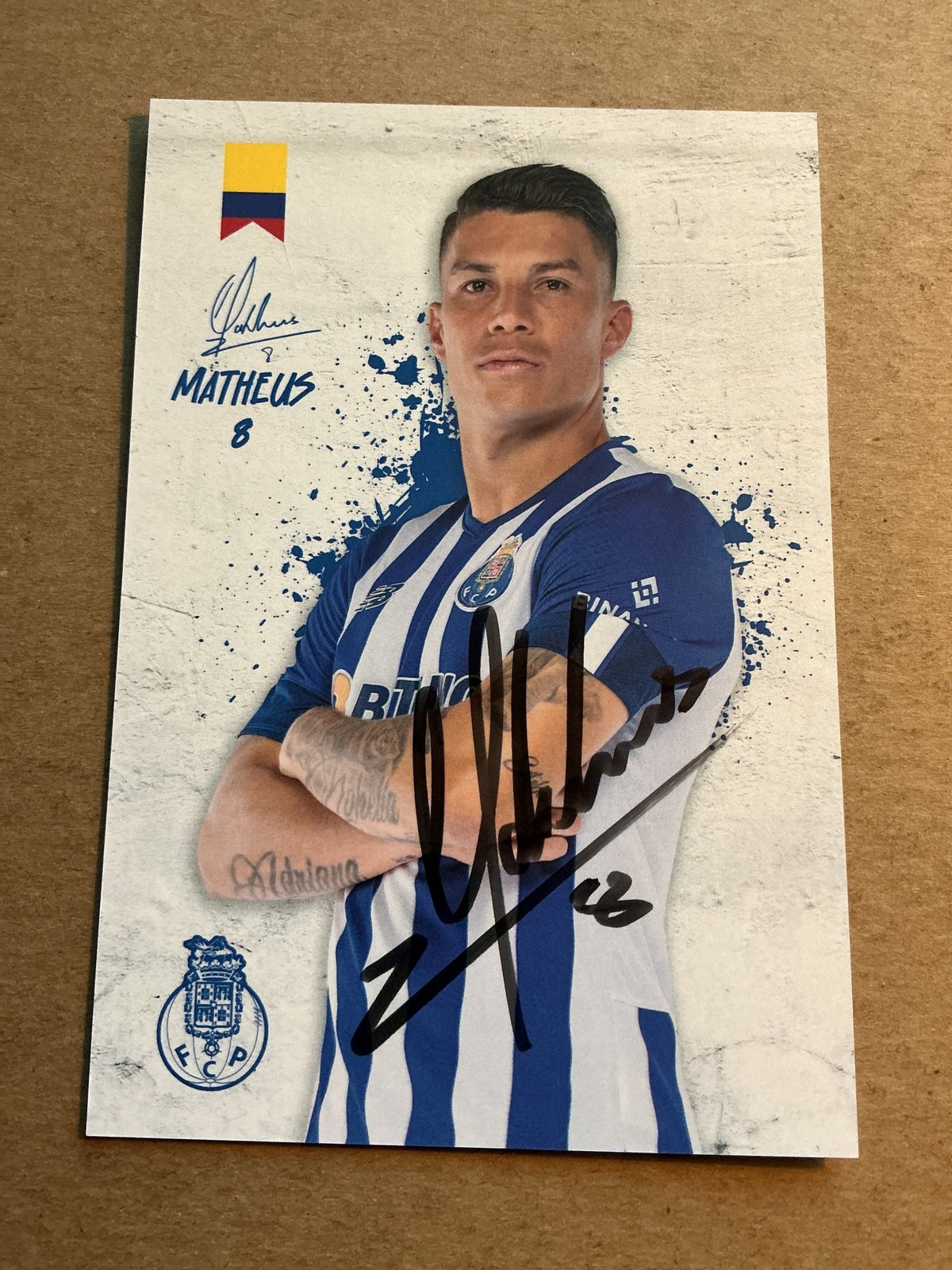Matheus Uribe, Colombia 🇨🇴 FC Porto 2022/23 hand signed - Autographs-World