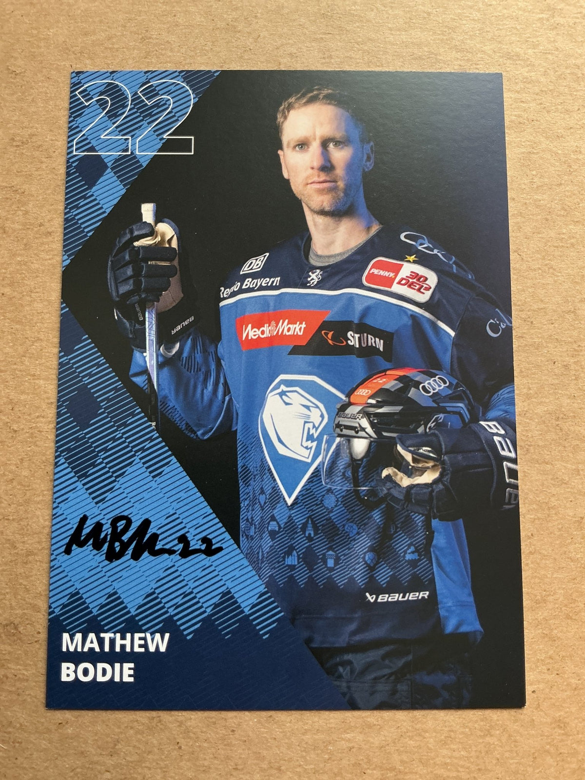Mathew Bodie, Canada 🇨🇦 ERC Ingolstadt 2023/24 hand signed - Autographs-World