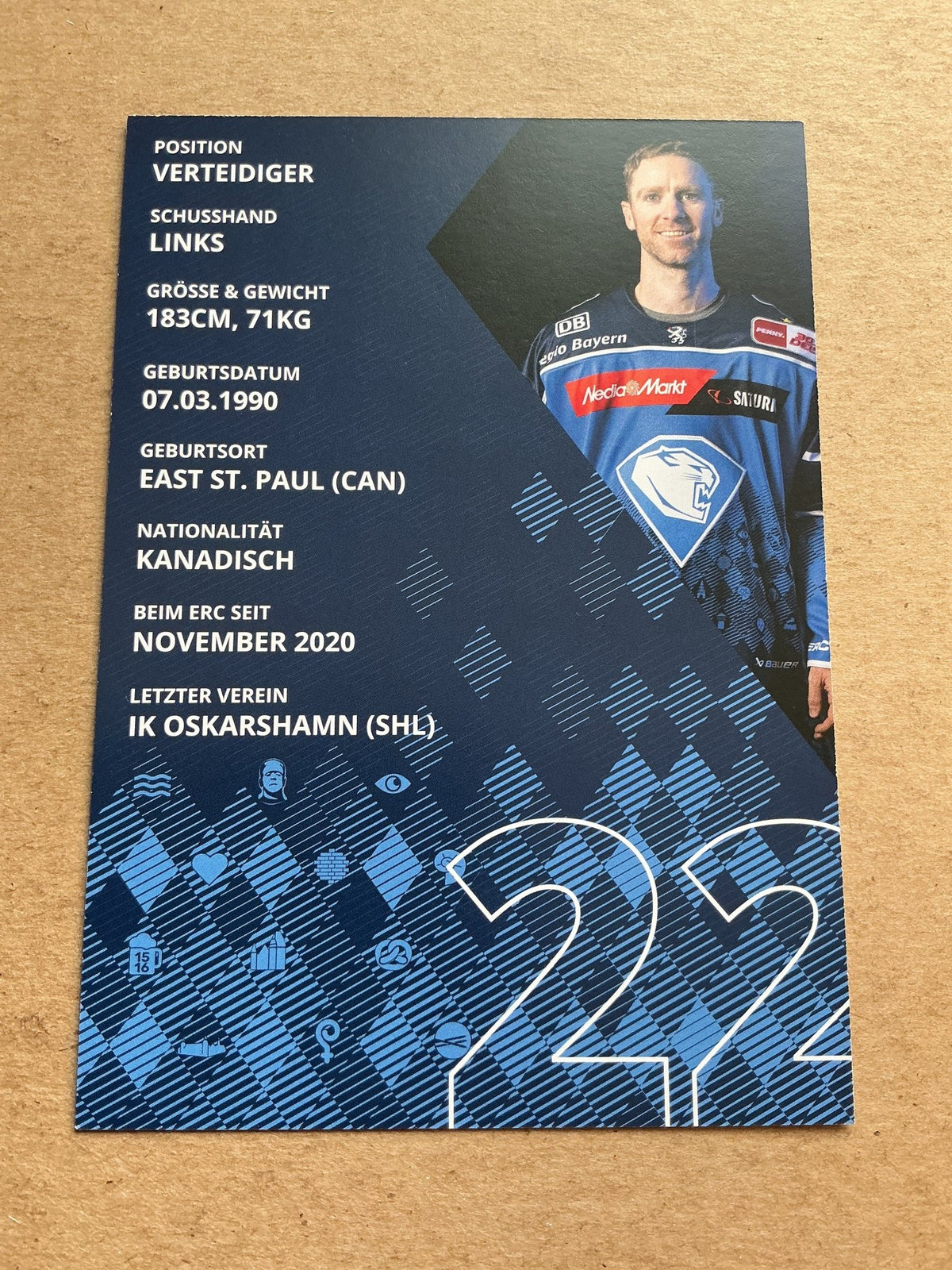 Mathew Bodie, Canada 🇨🇦 ERC Ingolstadt 2023/24 hand signed - Autographs-World